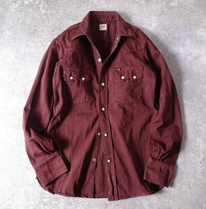 Lee リー×ユナイテッドアローズ WESTERNER ウエスタン シャツ 長袖 コットン 95467 BEAUTY&YOUTH ウエスターナー メンズ (S) ●o-991