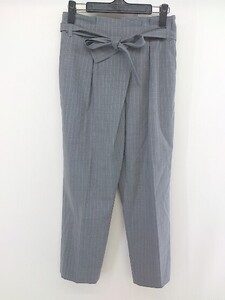 ◇ ◎ Spick & Span スピック＆スパン ウエストベルト付き ストライプ パンツ サイズ36 グレー系 レディース