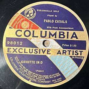 【S】PABLO CASALS COLUMBIA(12INCH, ONE-SIDED) Gavaotte in D(Popper)