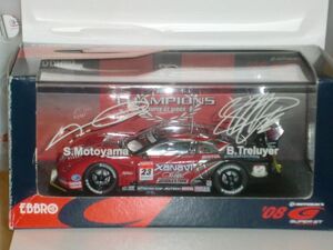 ■1/43 EBBRO SUPER GT 500 XANAVI NISMO GT-R 2008 Champions No.23 赤/銀