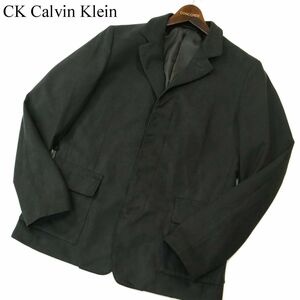 CK Calvin Klein カルバンクライン 秋冬 総裏★ 比翼仕立て コーデュロイ調 ジャケット Sz.M　メンズ グレー　A3T15496_C#N