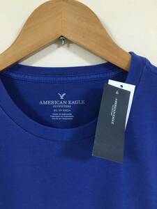 セール! 正規品 本物 新品 アメリカンイーグル ストレッチ クルーネック Tシャツ AMERICAN EAGLE オシャレ リッチネイビー ブルー系 S ( M