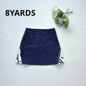 美品★8YARDS ハチヤーズ　S ゴルフ　スカート　ネイビー　フレア　蜂