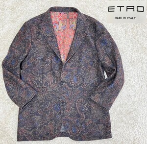 【大きいサイズ54★超美品】ETRO ペイズリー柄テーラードジャケット/裏地総柄◆18AW☆エトロ (11)