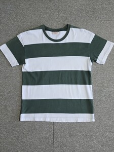 ブッチャープロダクツ ボーダーtシャツ42 AtLast アットラスト GRN Butcher products TIMEWORN CLOTHINGサイズ: 42 サイズ表記無し