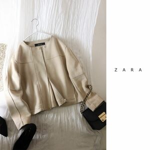 ザラ ZARA☆フェイクスエードジャケット Mサイズ☆A-O 5878