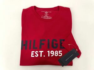 新品■TOMMYHILFIGER トミーヒルフィガー メンズ 長袖シャツ M 赤 カットソー ロゴ