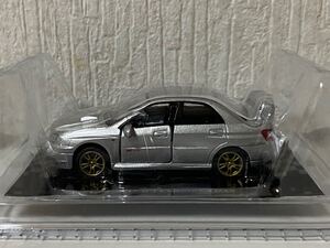 コナミ 1/59 国産車名鑑 004 スバル インプレッサ SUBARU IMPREZA KONAMI 約1/64 シルバー