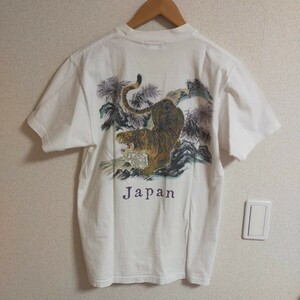 SUNSURF サンサーフ BAMBOO GRASS TIGER 和柄 虎 竹 スーベニア Tシャツ 半袖 SS74525 M ホワイト(白)