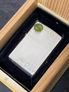 zippo ピース 限定品 2面刻印 希少モデル 2012年製 Peace NIPPON JT 専用木箱 ケース 保証書付き