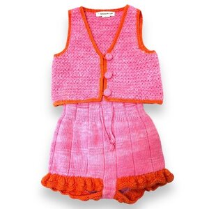 ▼Misha&Puff ミーシャアンドパフ 2024SS コットン ニットセットアップ サイズ3y キッズ 子供服 トップス RA7332