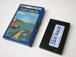 01K013 動作確認済み 希少 MSX ROM カーレース アンプルソフトウェア CAR RACE -AMPLE SOFTWARE 箱付き 現状 売り切り