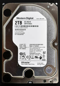 1円スタート WesternDigital ULTRASTAR HUS722T2TALA604 2TB HDD 2020年製 (Cristal DiscInfo 正常) 使用時間 31003H DC HA210 (管:PH50