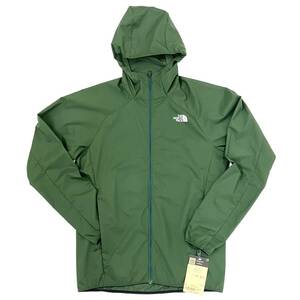 新品未使用 ノースフェイス THE NORTH FACE ウインドブレーカー スワローテイルベントフーディ Lサイズ NP22280 グリーン メンズ 148094