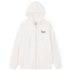 X-girl エックスガール フード付きトレーナー MY EMOTIONS ZIP UP SWEAT HOODIE X-girl レディース WHITE Sサイズ