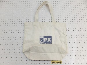 SHIPS シップス SPE POST EXCHANGE ロゴプリント キャンバス生地 トートバッグ アイボリー紺