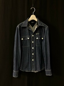 【ビッグロゴ】TOMMY HILFIGER トミーヒルフィガー デニムシャツ M　インディゴ