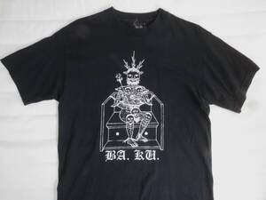 BARRIER KULT (BA.KU.) バリアカルト プリント 半袖 Tシャツ 黒白 サイズM コットン 綿 MADE IN CANADA 送料無料