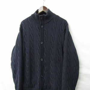 TOMMY HILFIGER サイズ M ニット セーター ジャケット フルジップ ハイネック フリース 裏地 トミー ヒルフィガー 古着 ビンテージ 1MA2210