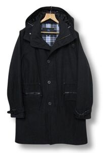 バーバリーブルーレーベル Burberry Blue Label メンズ コート モッズコート Lサイズ 黒 /秋/冬 ■管理番号L28323AWS25-241125-2K