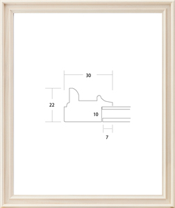 デッサン用額縁 7918 三三 アイボリー 木製フレーム・UVカットアクリル仕様