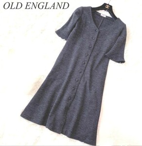 OLD ENGLAND★オールドイングランド五分袖ワンピース毛100アンブレラスリーブ完売品