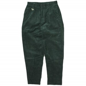 monkey time モンキータイム 8W CORD WIDE 1P PANTS 1プリーツコーデュロイパンツ 8314-199-0378 S ダークグリーン アローズ g18142