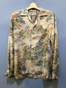 ★激レア・超希少★ Royal Hawaiianシルク 当時物 和柄 長袖 L/Sロイヤルハワイアン 40〜50s ビンテージ vintage ヴィンテージ 