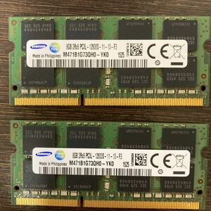 16GB (8GB 2枚組) PC3L-12800S DDR3-1600 2Rx8 Samsung 16G 8G