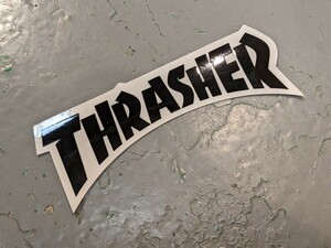 NEW THRASHER スラッシャー マガジン ステッカー スケートボード ブラック (まとめ買いOK)