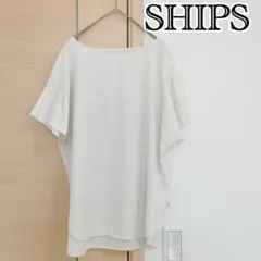 SHIPS　シップス　半袖ブラウス　シャツ　カットソー　ドルマンスリーブ