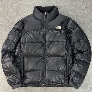 THE NORTH FACE ザノースフェイス 700 Filpower ヌプシ ダウンジャケット 700フィルパワー ハイネック ブラック 黒 ロゴ刺繍 メンズ