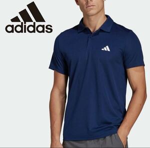 送料無料 新品 adidas 半袖ポロシャツ トレイン エッセンシャルズL BL