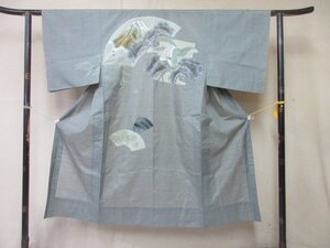 1円 良品 化繊 長襦袢 男性用 和装 和服 初夢 一富士二鷹三茄子 高級 渋カッコいい 袖無双 身丈132cm 裄65cm【夢職】★★★