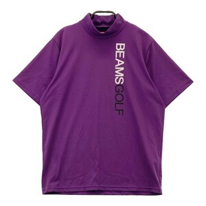 【1円】BEAMS GOLF ビームスゴルフ 2021年モデル ハイネック 半袖Tシャツ パープル系 S [240001964393] メンズ