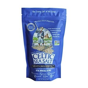 Celtic Sea Salt - 重要なミネラル ブレンド ジッパーのついた袋ライト グレー セルティック - 1 l