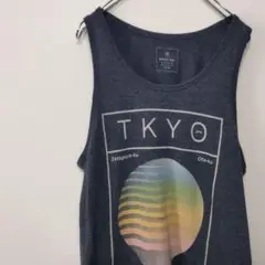 usa古着 NINETYONE タンクトップ　TKYO 世田谷大田区　M グレー