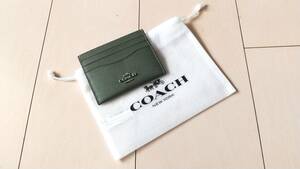 230822　新品　ＣＯＡＣＨ　コーチ　カードケース　パスケース　カーキ　保存袋あり　