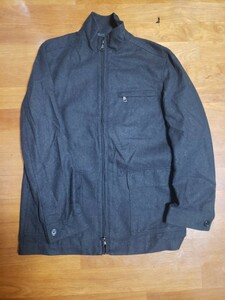 【美品】　Calvin Klein JEANS　カルバン クライン メンズ 黒色 ジャンパー フルジップ 上着 Lサイズ