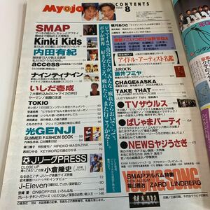 yc437 明星 Myojo ジャニーズ 鈴木杏樹 武田真治 俳優 女優 ドラマ アイドル 芸能界 光GENJI SMAP TOKIO 内田有紀 付録なし 1994年8