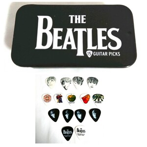 THE Beatles ザ・ビートルズ ギター ピックケース & 未使用 ギターピック 15枚セット ティアドロップ コレクション品