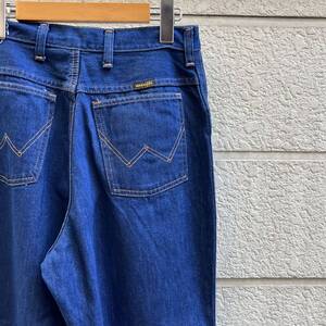 60s 70s USA製 WRANGLER デニムパンツ ジーンズ TALON ジップ ラングラー アメリカ製 古着 vintage ヴィンテージ 濃紺 レディース