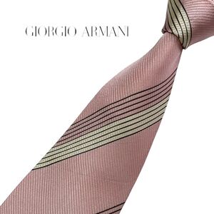 GIORGIO ARMANI ネクタイ レジメンタル柄 ストライプ柄 ジョルジオアルマーニ USED 中古 m1466