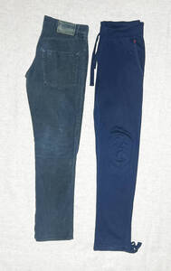 visvim FLUXUS 04 NATURAL DYE INDIGO P.T. SWEATS (GIZA) 藍染 2本セット