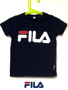 ■激安■FILA/フィラ■ビッグプリント半袖Tシャツ/トップス■ネイビー/95■キッズ・子供◎