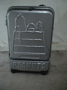 5818　PEANUTS　シルバー・白　TSAロック付　スーツケース　キャリケース　旅行用　ビジネストラベルバック