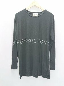 ◇ JOEL ROBUCHON × gelato pique ロゴ入り 長袖 Tシャツ カットソー サイズL ブラック メンズ P