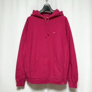 美品 20SS SUPREME シュプリーム Small Box Logo Sweatshirt Fuchsia スモールボックス ロゴ スウェット パーカー ピンク Mサイズ