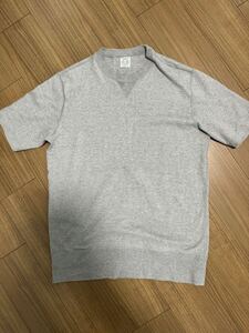 エディフィス別注 LOOPWHEELERループウィラー LOWERCASE 半袖 スウェット Tシャツ グレー　L 美品