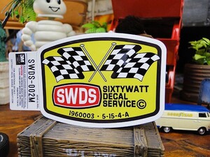 シックスティーワット　アドバタイジングステッカー　（60WATTデカールサービス/Mサイズ）　アメリカン雑貨　アメリカ雑貨　シール